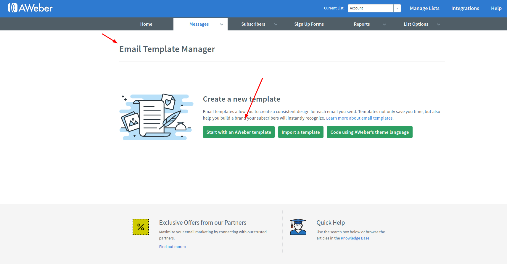 AWeber email template