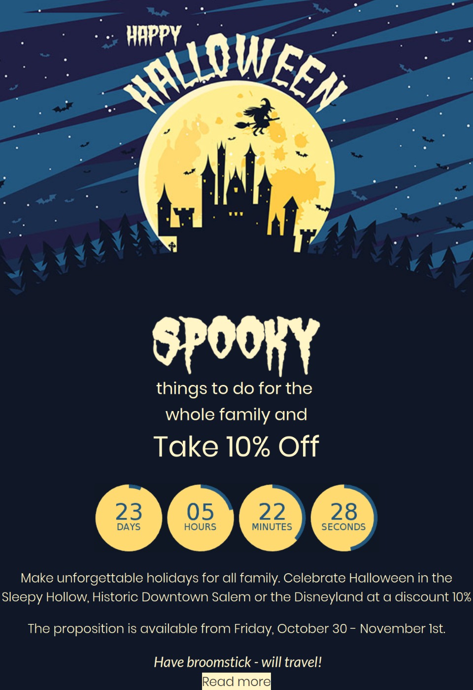 Halloween countdown timer