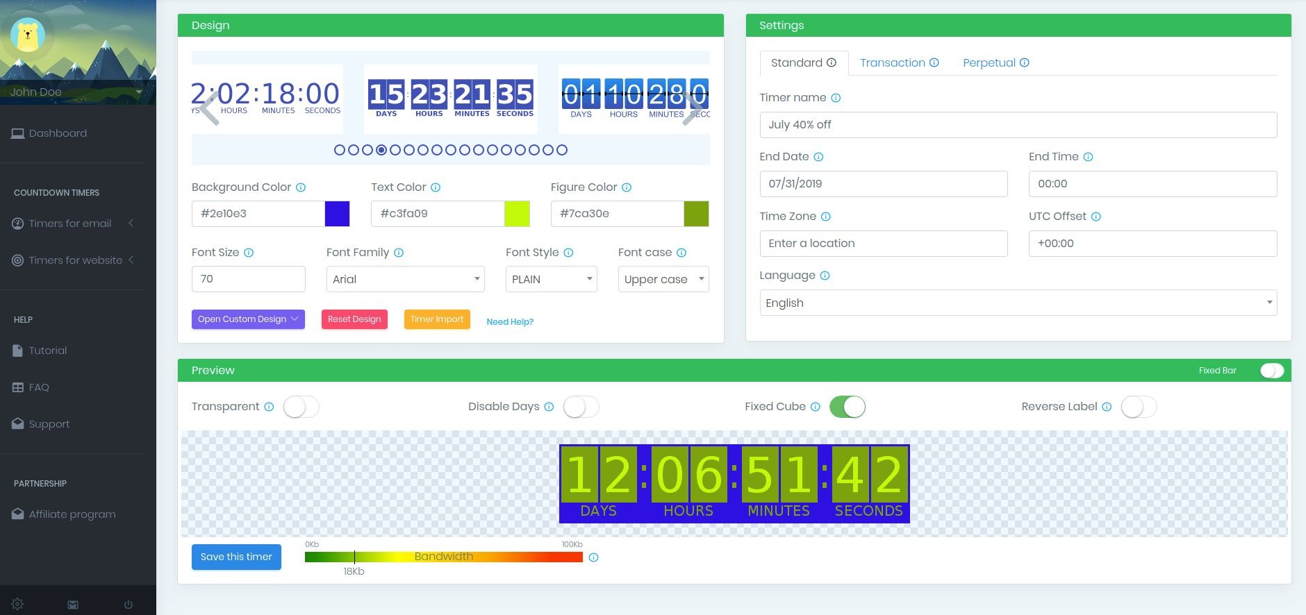 Create Countdown timers for email