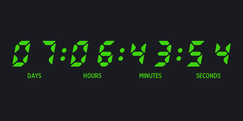 Countdown timer for email 6