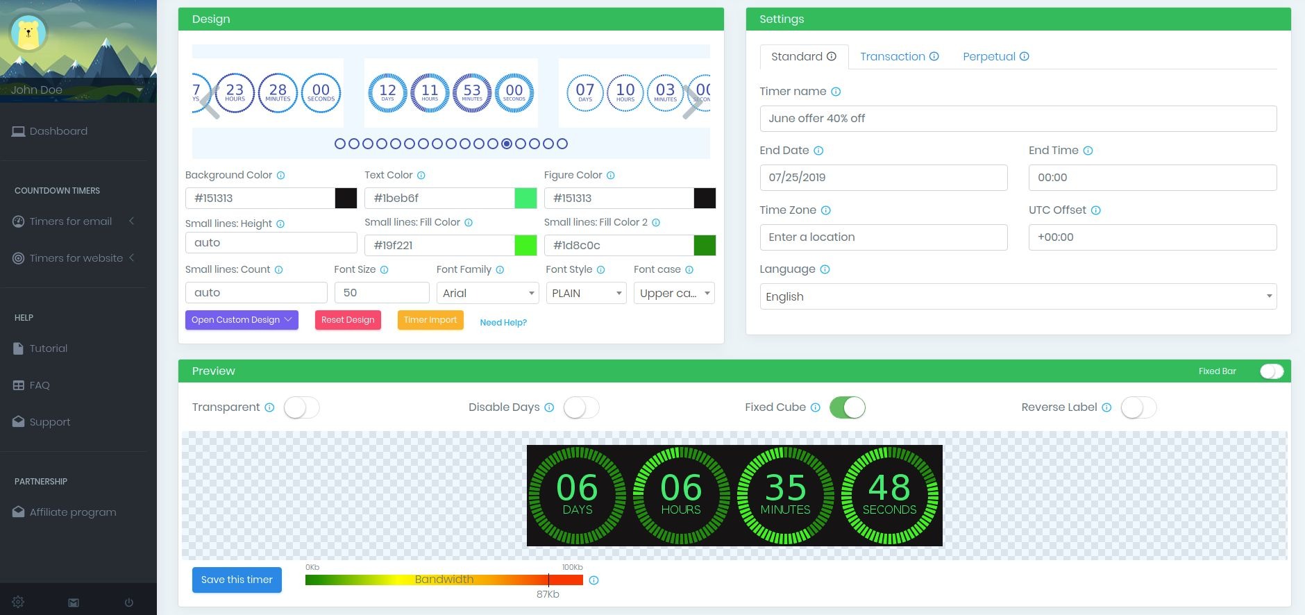 Response email timers