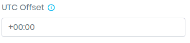 UTC offset for timer